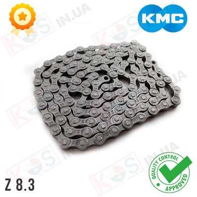 Ланцюг KMC Z8.3 Silver/Grey 7-8 швидкостей 114 ланок срібний/сірий + замок 287224 фото