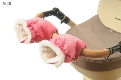 Рукавички-Муфта на коляску Ok Style Сніжинка Рожевий Барбі №48 7630 фото