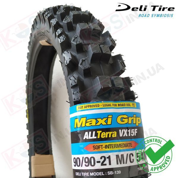 Шина 90/90-21 шипована AllTerra VX15 Maxi Grip TT SB-139. Мотошина Deli Tire 276941 фото