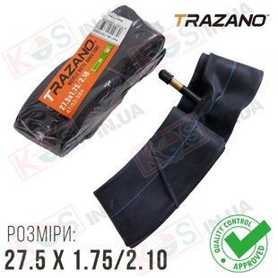 Камера 27.5 x 1.75/2.10 (47/52-584) TRAZANO Butyl Tube (AV 48мм) для велосипеда 274838 фото