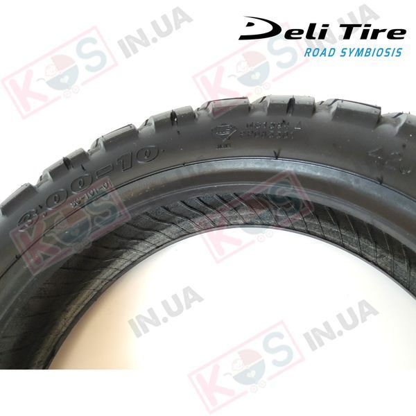 Покришка (шина) для скутера 3.00-10 "DELI TIRE" SC-101 "EAGLE", TL. Мотошина безкамерна 28720 фото