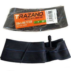 Камера 20 x 1.95/2.125 (50/54-406) TRAZANO Butyl Tube (AV 33 мм) для велосипеда 275779 фото