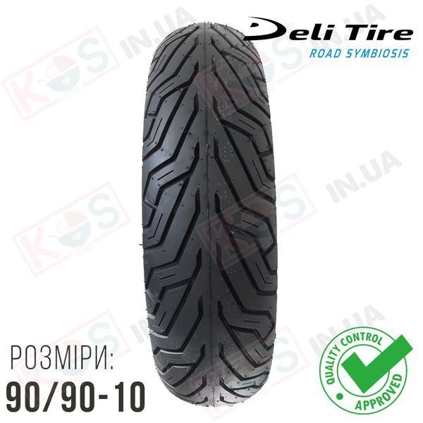 Покришка 90/90-10 безкамерна Urban Grip SC-109R. Мотошина Deli Tire 275101 фото