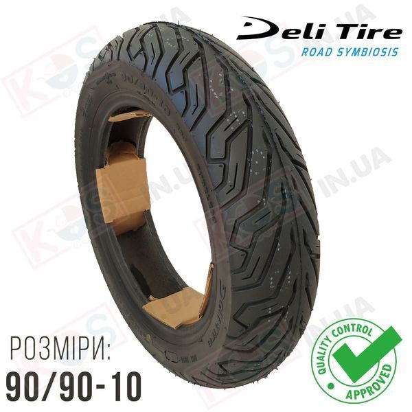 Покришка 90/90-10 безкамерна Urban Grip SC-109R. Мотошина Deli Tire 275101 фото