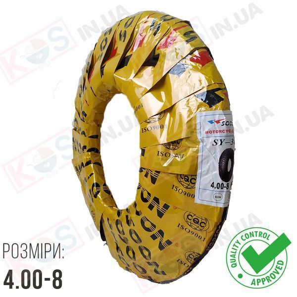 Покришка 4.00-8 4PR для візка, тачки, причепа SOSOON SY-308 (висока якість) 276529 фото
