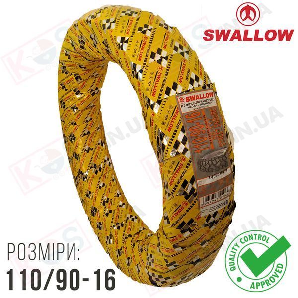 Шина 110/90-16 Premium Swallow SB-117. Мотошина Deli Tire безкамерна 275126 фото