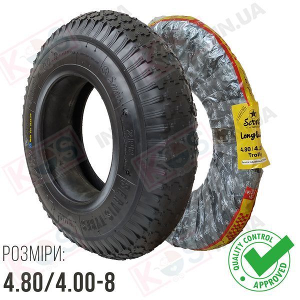 Покришка 4.80/4.00-8 "LONGLIFE' для візка, тачки, причепа (Пакистан) 276531 фото